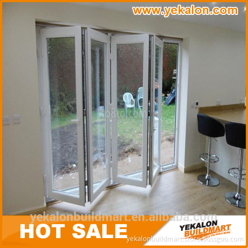 YEKALON Top quality Glass folding door with "save space, wind load and Fireproof"